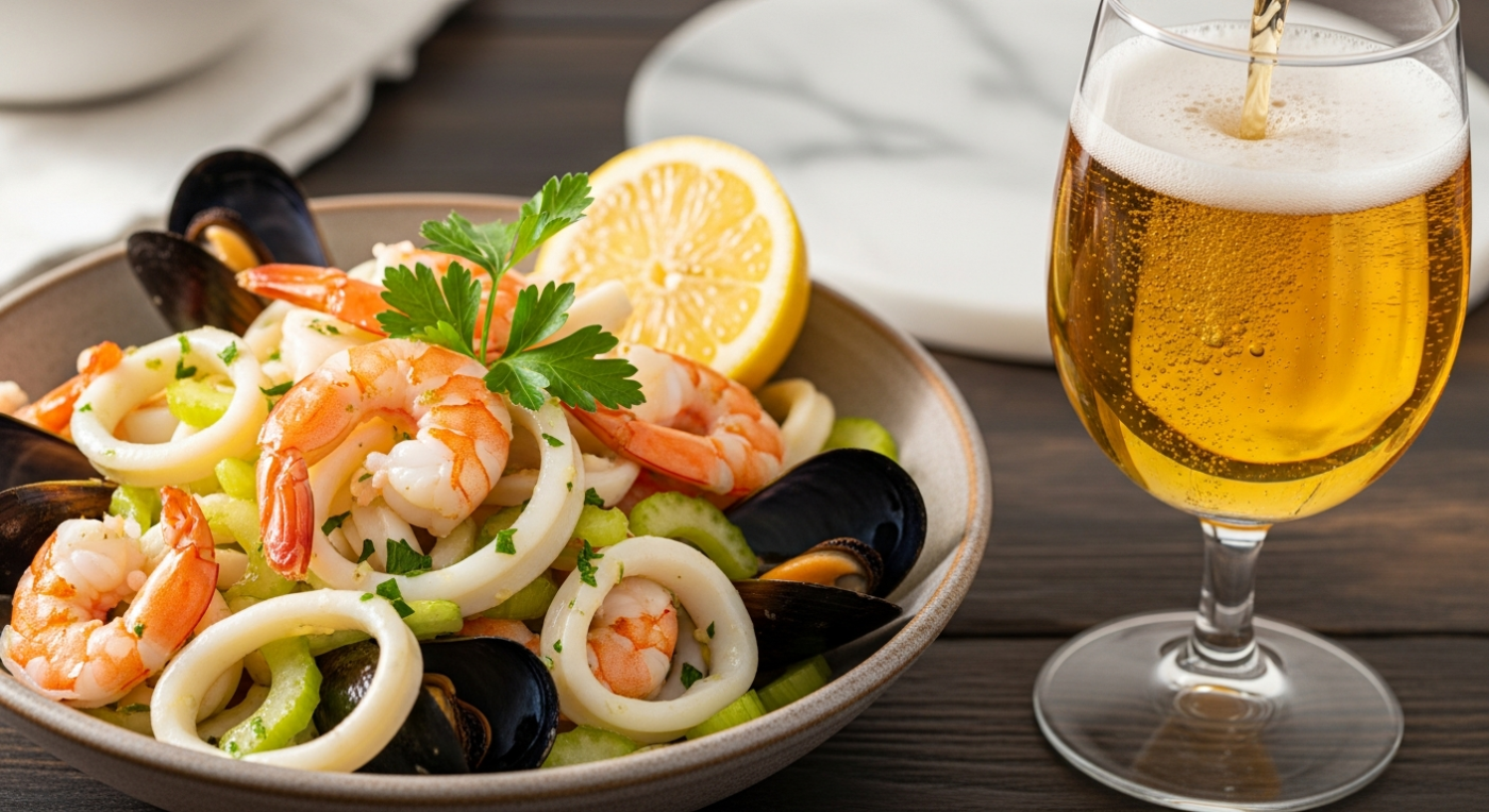 Birra e insalata di mare: abbinamento perfetto e sorprendente