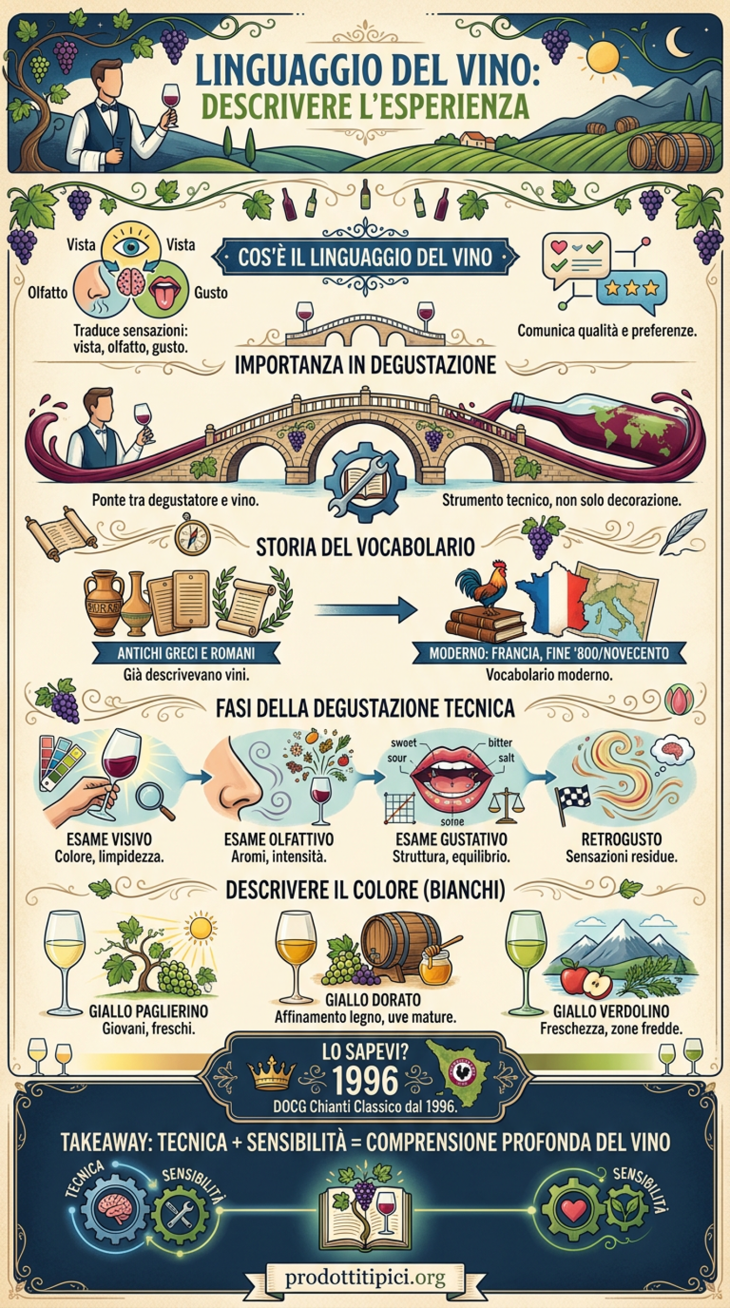 Infografica Linguaggio del vino: termini giusti per descrivere un vino
